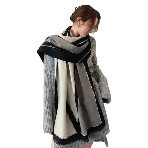 iCuviy Fashion Large Scarf Winter PasModazoneina Shawls & Wraps for Women Extra Soft CasModazoneere Feel Throw Womens Cold Scarfs - 6
