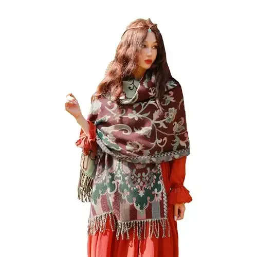 iCuviy Fashion Large Scarf Winter PasModazoneina Shawls & Wraps for Women Extra Soft CasModazoneere Feel Throw Womens Cold Scarfs - 1