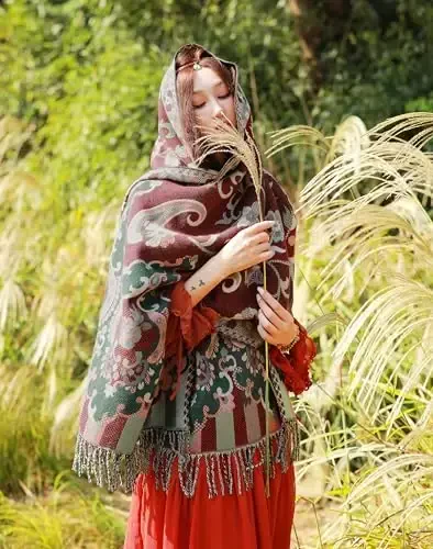 iCuviy Fashion Large Scarf Winter PasModazoneina Shawls & Wraps for Women Extra Soft CasModazoneere Feel Throw Womens Cold Scarfs - 3