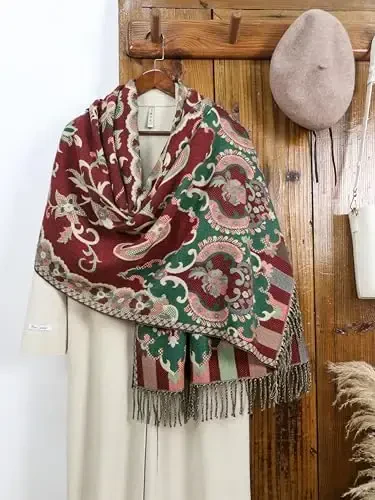 iCuviy Fashion Large Scarf Winter PasModazoneina Shawls & Wraps for Women Extra Soft CasModazoneere Feel Throw Womens Cold Scarfs - 6