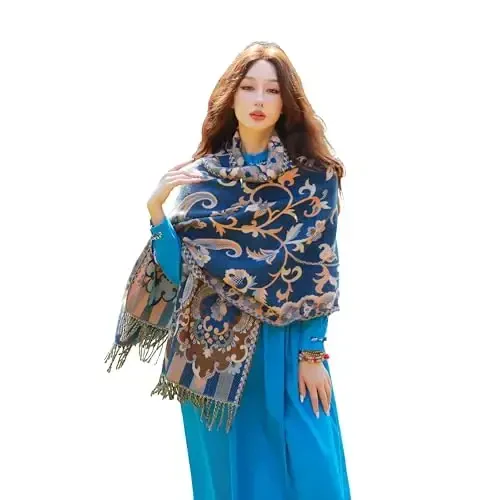 iCuviy Fashion Large Scarf Winter PasModazoneina Shawls & Wraps for Women Extra Soft CasModazoneere Feel Throw Womens Cold Scarfs - 1