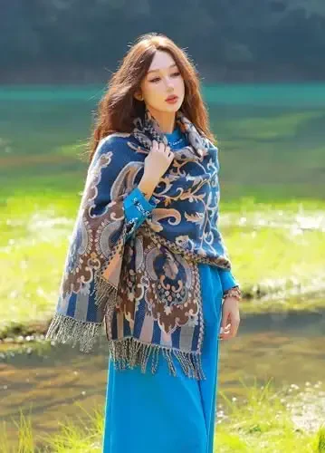 iCuviy Fashion Large Scarf Winter PasModazoneina Shawls & Wraps for Women Extra Soft CasModazoneere Feel Throw Womens Cold Scarfs - 3