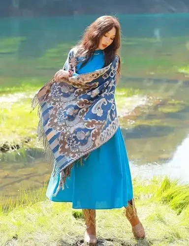 iCuviy Fashion Large Scarf Winter PasModazoneina Shawls & Wraps for Women Extra Soft CasModazoneere Feel Throw Womens Cold Scarfs - 5