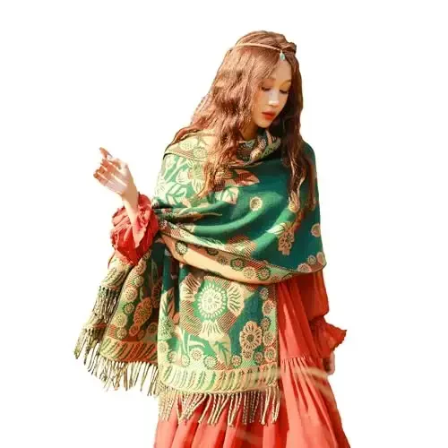 iCuviy Fashion Large Scarf Winter PasModazoneina Shawls & Wraps for Women Extra Soft CasModazoneere Feel Throw Womens Cold Scarfs - ICUVIY