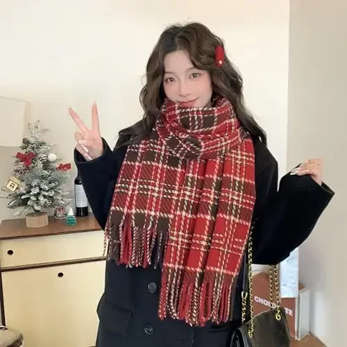 iCuviy Fashion Large Scarf Winter PasModazoneina Shawls & Wraps for Women Extra Soft CasModazoneere Feel Throw Womens Cold Scarfs - 4