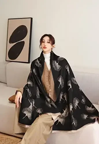 iCuviy Fashion Large Scarf Winter PasModazoneina Shawls & Wraps for Women Extra Soft CasModazoneere Feel Throw Womens Cold Scarfs - 4
