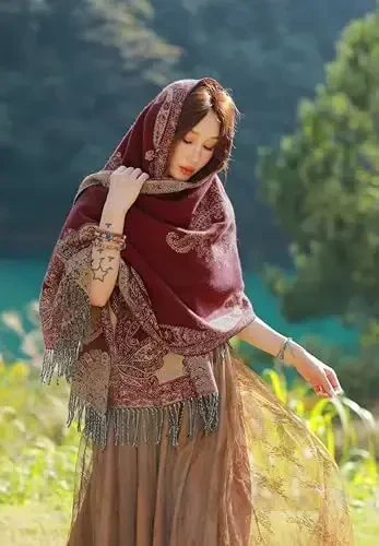 iCuviy Fashion Large Scarf Winter PasModazoneina Shawls & Wraps for Women Extra Soft CasModazoneere Feel Throw Womens Cold Scarfs - 5