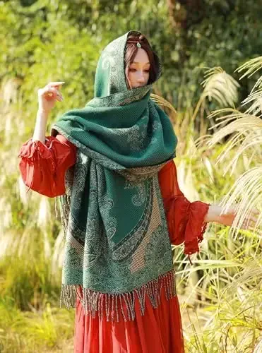 iCuviy Fashion Large Scarf Winter PasModazoneina Shawls & Wraps for Women Extra Soft CasModazoneere Feel Throw Womens Cold Scarfs - 2