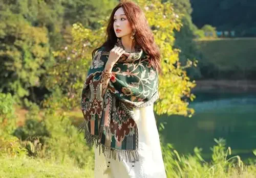 iCuviy Fashion Large Scarf Winter PasModazoneina Shawls & Wraps for Women Extra Soft CasModazoneere Feel Throw Womens Cold Scarfs - 2