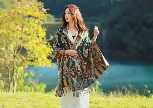 iCuviy Fashion Large Scarf Winter PasModazoneina Shawls & Wraps for Women Extra Soft CasModazoneere Feel Throw Womens Cold Scarfs - 4