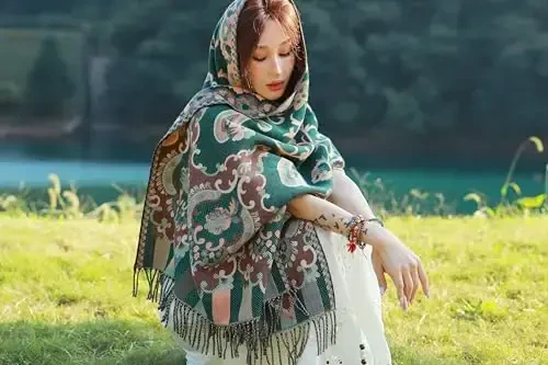 iCuviy Fashion Large Scarf Winter PasModazoneina Shawls & Wraps for Women Extra Soft CasModazoneere Feel Throw Womens Cold Scarfs - 5