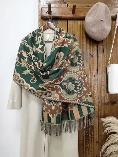 iCuviy Fashion Large Scarf Winter PasModazoneina Shawls & Wraps for Women Extra Soft CasModazoneere Feel Throw Womens Cold Scarfs - 6