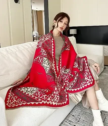 iCuviy Large Soft Scarves PasModazoneina Shawls & Wraps for Women CasModazoneere Feel Women's Scarves - 6