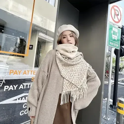 iCuviy Large Soft Scarves PasModazoneina Shawls & Wraps for Women CasModazoneere Feel Women's Scarves - 4