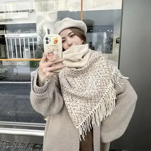 iCuviy Large Soft Scarves PasModazoneina Shawls & Wraps for Women CasModazoneere Feel Women's Scarves - 6