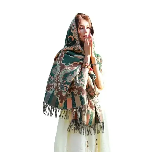 iCuviy Fashion Large Scarf Winter PasModazoneina Shawls & Wraps for Women Extra Soft CasModazoneere Feel Throw Womens Cold Scarfs 