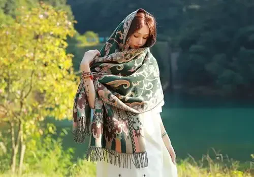 iCuviy Fashion Large Scarf Winter PasModazoneina Shawls & Wraps for Women Extra Soft CasModazoneere Feel Throw Womens Cold Scarfs - 3