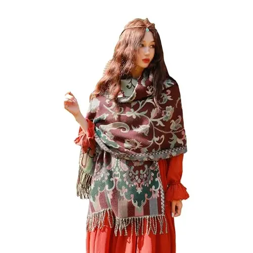 iCuviy Fashion Large Scarf Winter PasModazoneina Shawls & Wraps for Women Extra Soft CasModazoneere Feel Throw Womens Cold Scarfs - 1