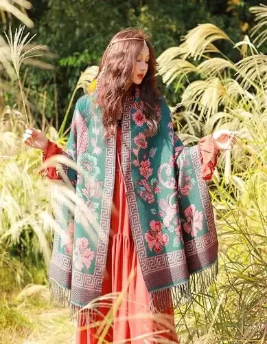 iCuviy Fashion Large Scarf Winter PasModazoneina Shawls & Wraps for Women Extra Soft CasModazoneere Feel Throw Womens Cold Scarfs - 5