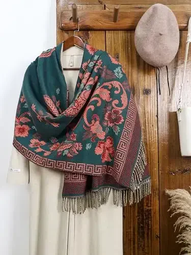 iCuviy Fashion Large Scarf Winter PasModazoneina Shawls & Wraps for Women Extra Soft CasModazoneere Feel Throw Womens Cold Scarfs - 6