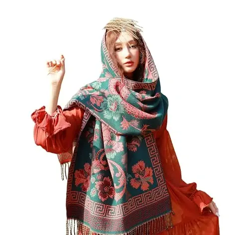 iCuviy Fashion Large Scarf Winter PasModazoneina Shawls & Wraps for Women Extra Soft CasModazoneere Feel Throw Womens Cold Scarfs - ICUVIY