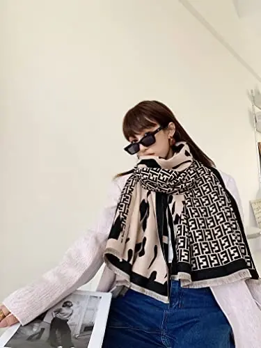 iCuviy Fashion Large Scarf Winter PasModazoneina Shawls & Wraps for Women Extra Soft CasModazoneere Feel Throw Womens Cold Scarfs - 4