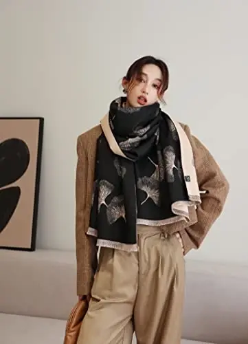 iCuviy Fashion Large Scarf Winter PasModazoneina Shawls & Wraps for Women Extra Soft CasModazoneere Feel Throw Womens Cold Scarfs - 5