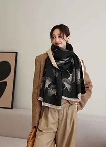 iCuviy Fashion Large Scarf Winter PasModazoneina Shawls & Wraps for Women Extra Soft CasModazoneere Feel Throw Womens Cold Scarfs - 7