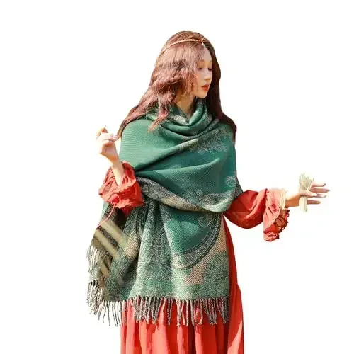 iCuviy Fashion Large Scarf Winter PasModazoneina Shawls & Wraps for Women Extra Soft CasModazoneere Feel Throw Womens Cold Scarfs 