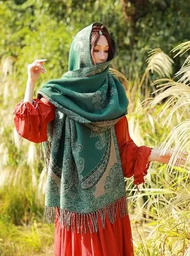 iCuviy Fashion Large Scarf Winter PasModazoneina Shawls & Wraps for Women Extra Soft CasModazoneere Feel Throw Womens Cold Scarfs - 2