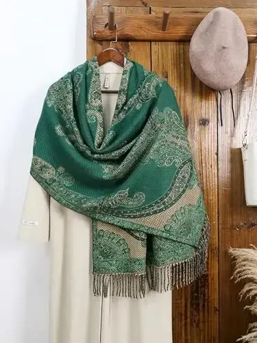 iCuviy Fashion Large Scarf Winter PasModazoneina Shawls & Wraps for Women Extra Soft CasModazoneere Feel Throw Womens Cold Scarfs - 6