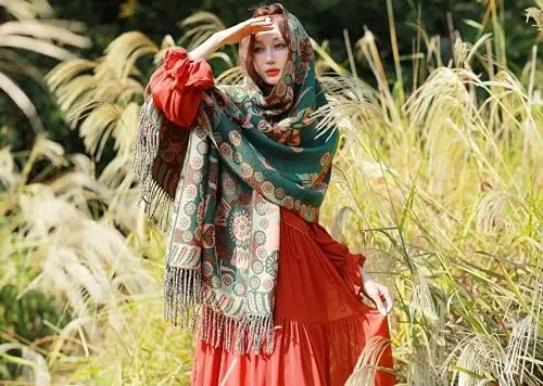 iCuviy Fashion Large Scarf Winter PasModazoneina Shawls & Wraps for Women Extra Soft CasModazoneere Feel Throw Womens Cold Scarfs - 6