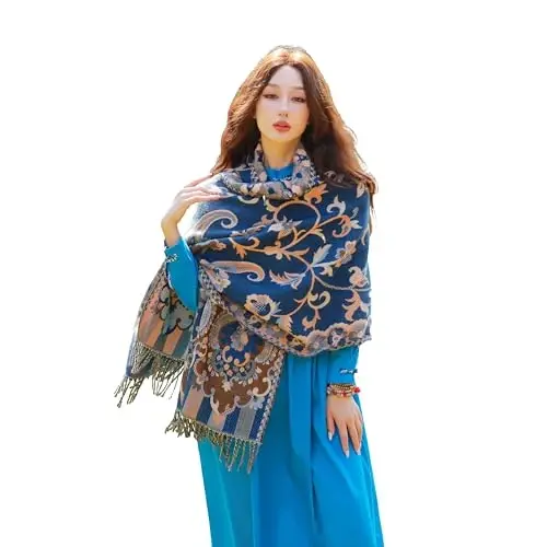 iCuviy Fashion Large Scarf Winter PasModazoneina Shawls & Wraps for Women Extra Soft CasModazoneere Feel Throw Womens Cold Scarfs - 1