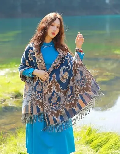 iCuviy Fashion Large Scarf Winter PasModazoneina Shawls & Wraps for Women Extra Soft CasModazoneere Feel Throw Womens Cold Scarfs - 4