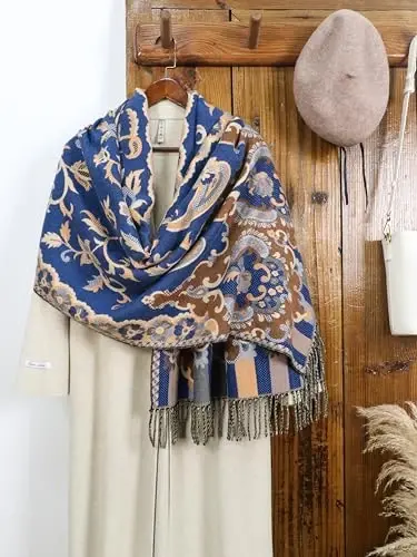 iCuviy Fashion Large Scarf Winter PasModazoneina Shawls & Wraps for Women Extra Soft CasModazoneere Feel Throw Womens Cold Scarfs - 6