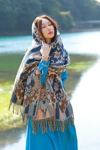 iCuviy Fashion Large Scarf Winter PasModazoneina Shawls & Wraps for Women Extra Soft CasModazoneere Feel Throw Womens Cold Scarfs - ICUVIY (1)