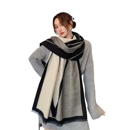 iCuviy Fashion Large Scarf Winter PasModazoneina Shawls & Wraps for Women Extra Soft CasModazoneere Feel Throw Womens Cold Scarfs - 2