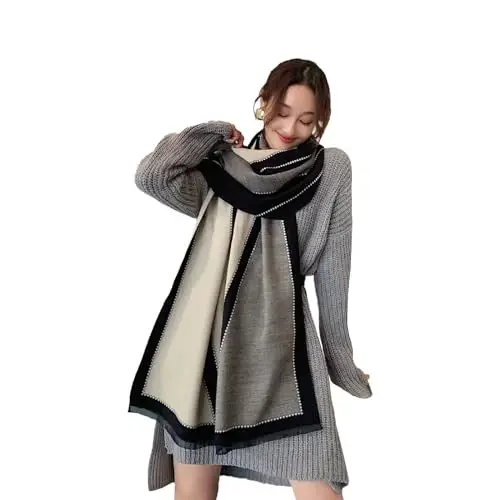 iCuviy Fashion Large Scarf Winter PasModazoneina Shawls & Wraps for Women Extra Soft CasModazoneere Feel Throw Womens Cold Scarfs - 7