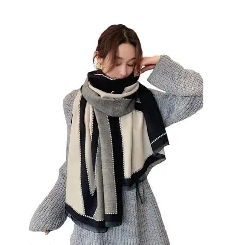 iCuviy Fashion Large Scarf Winter PasModazoneina Shawls & Wraps for Women Extra Soft CasModazoneere Feel Throw Womens Cold Scarfs - ICUVIY