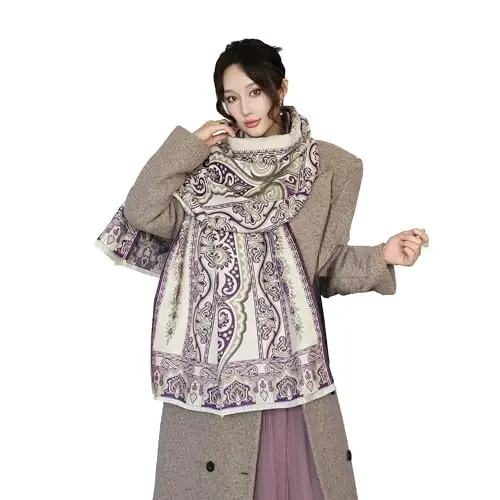 iCuviy Fashion Large Scarf Winter PasModazoneina Shawls & Wraps for Women Extra Soft CasModazoneere Feel Throw Womens Cold Scarfs - 1