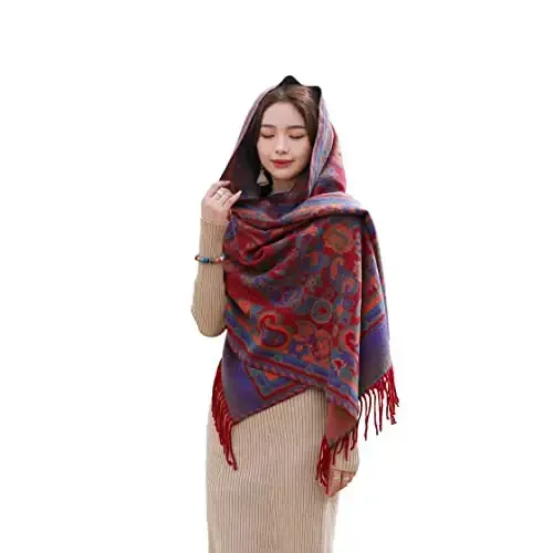 iCuviy Fashion Large Scarf Winter PasModazoneina Shawls & Wraps for Women Extra Soft CasModazoneere Feel Throw Womens Cold Scarfs - ICUVIY