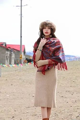 iCuviy Fashion Large Scarf Winter PasModazoneina Shawls & Wraps for Women Extra Soft CasModazoneere Feel Throw Womens Cold Scarfs - 3