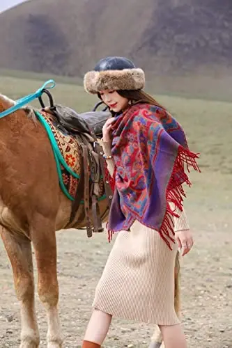 iCuviy Fashion Large Scarf Winter PasModazoneina Shawls & Wraps for Women Extra Soft CasModazoneere Feel Throw Womens Cold Scarfs - 6