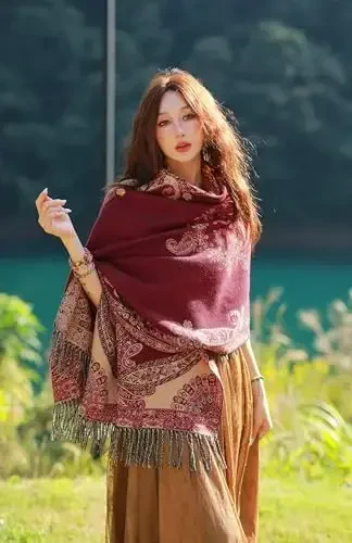 iCuviy Fashion Large Scarf Winter PasModazoneina Shawls & Wraps for Women Extra Soft CasModazoneere Feel Throw Womens Cold Scarfs - ICUVIY (1)