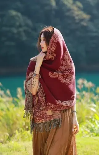 iCuviy Fashion Large Scarf Winter PasModazoneina Shawls & Wraps for Women Extra Soft CasModazoneere Feel Throw Womens Cold Scarfs - 3