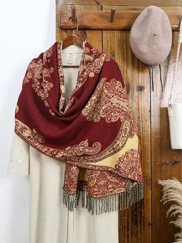 iCuviy Fashion Large Scarf Winter PasModazoneina Shawls & Wraps for Women Extra Soft CasModazoneere Feel Throw Womens Cold Scarfs - 6