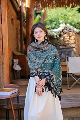 iCuviy Fashion Large Scarf Winter PasModazoneina Shawls & Wraps for Women Extra Soft CasModazoneere Feel Throw Womens Cold Scarfs - 3