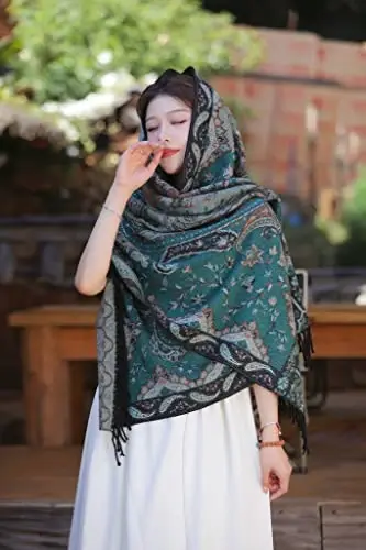 iCuviy Fashion Large Scarf Winter PasModazoneina Shawls & Wraps for Women Extra Soft CasModazoneere Feel Throw Womens Cold Scarfs - 4