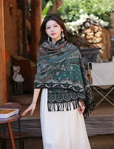 iCuviy Fashion Large Scarf Winter PasModazoneina Shawls & Wraps for Women Extra Soft CasModazoneere Feel Throw Womens Cold Scarfs - 7