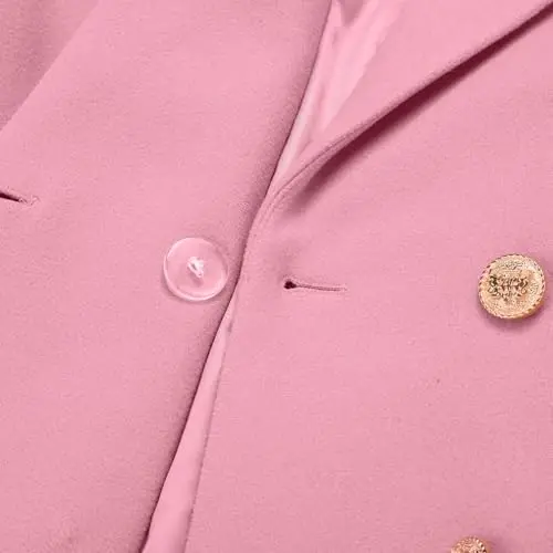 IDEALSANXUN Ayollar Kuz-Qish Jun Palto Ikkita Ko'krakli Midi Peacoat Trenç Palto - 6